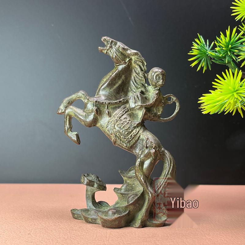 Antique Bronze Twelve Zodiac Horse Feng Shui Ornament