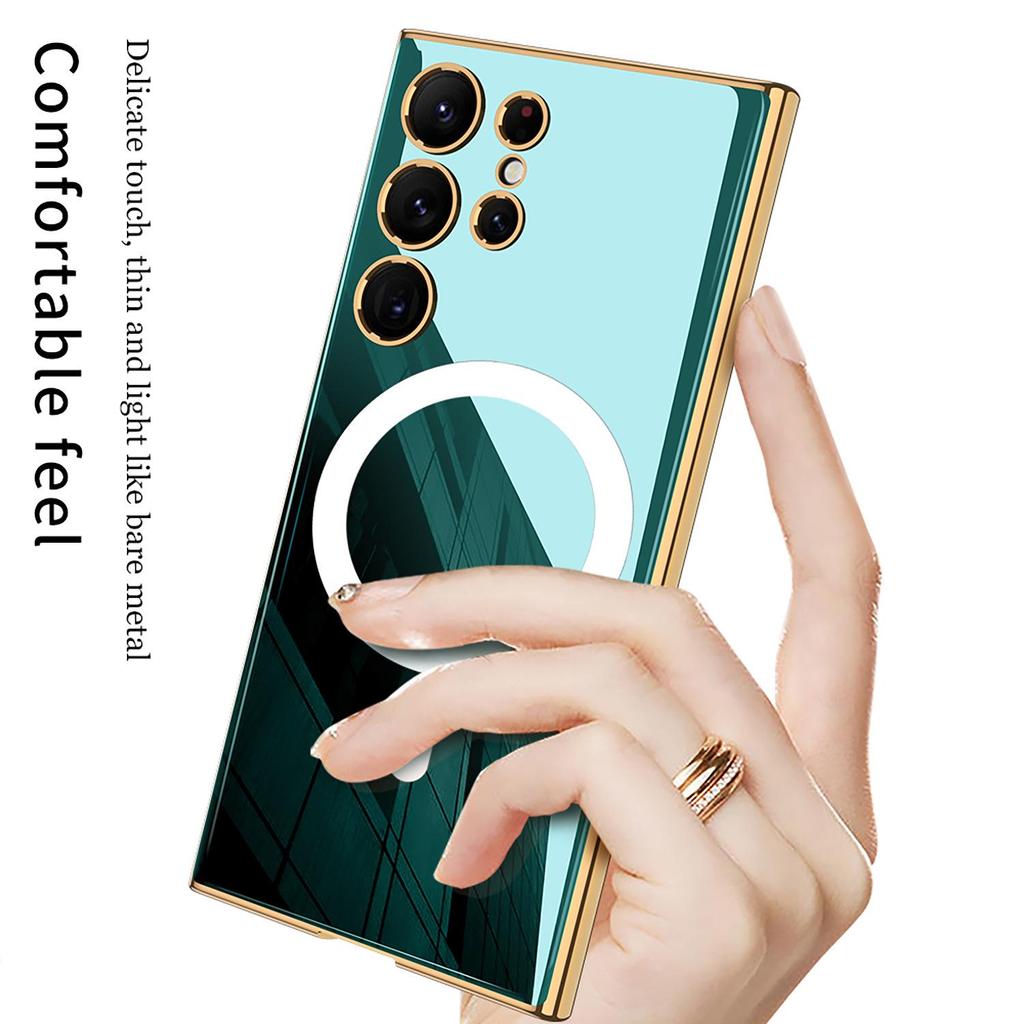 Samsung S24 Ultra Magnetic Phone Case with Wireless Charging, Anti-drop Protection, and Electroplated Thin Cover