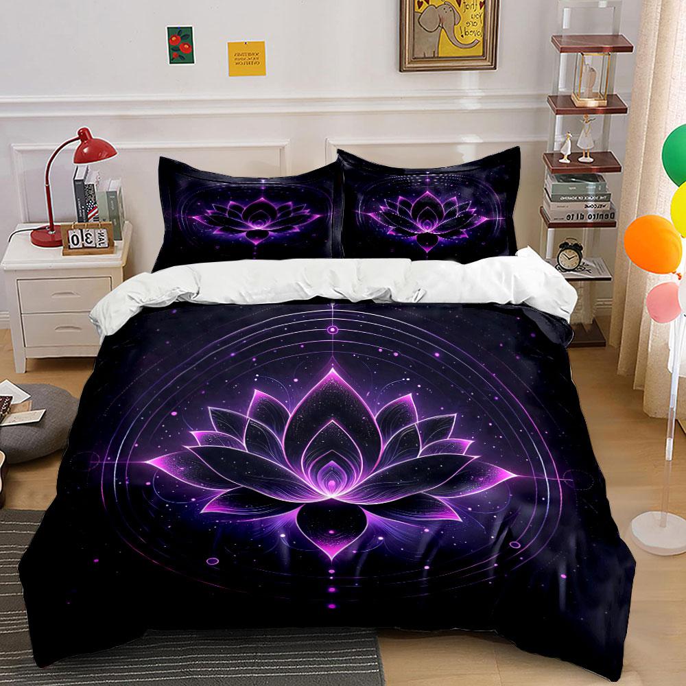 Mandala Yoga Room Decoration Set Soft Comfortable Duvet Cover Bedding Set Included 1*Duvet Cover & 2*Pillowcases, Gift