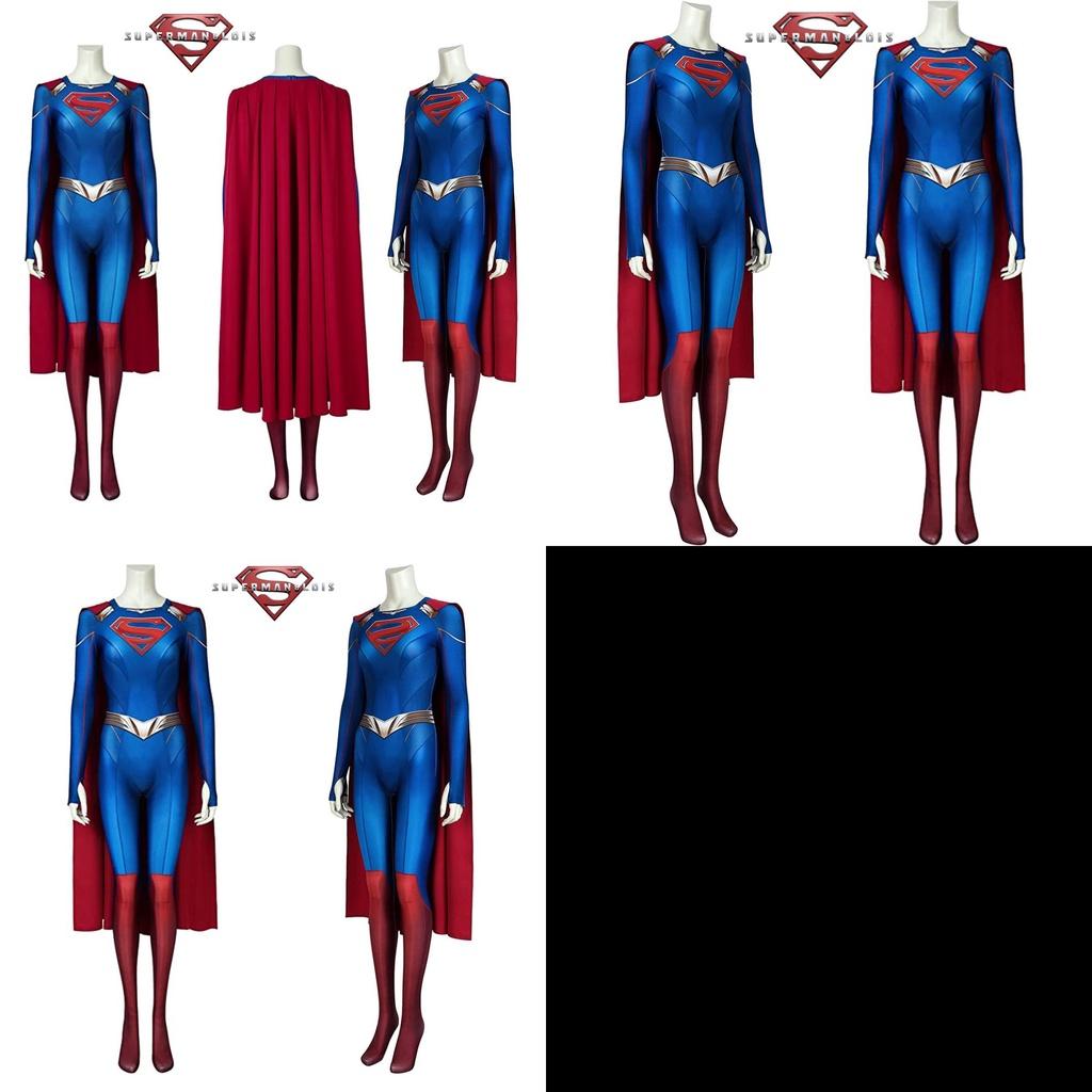 Hochwertiges Superman und Lois Cosplay-Outfit Dehnbarer Spandex-Stoff für Komfort