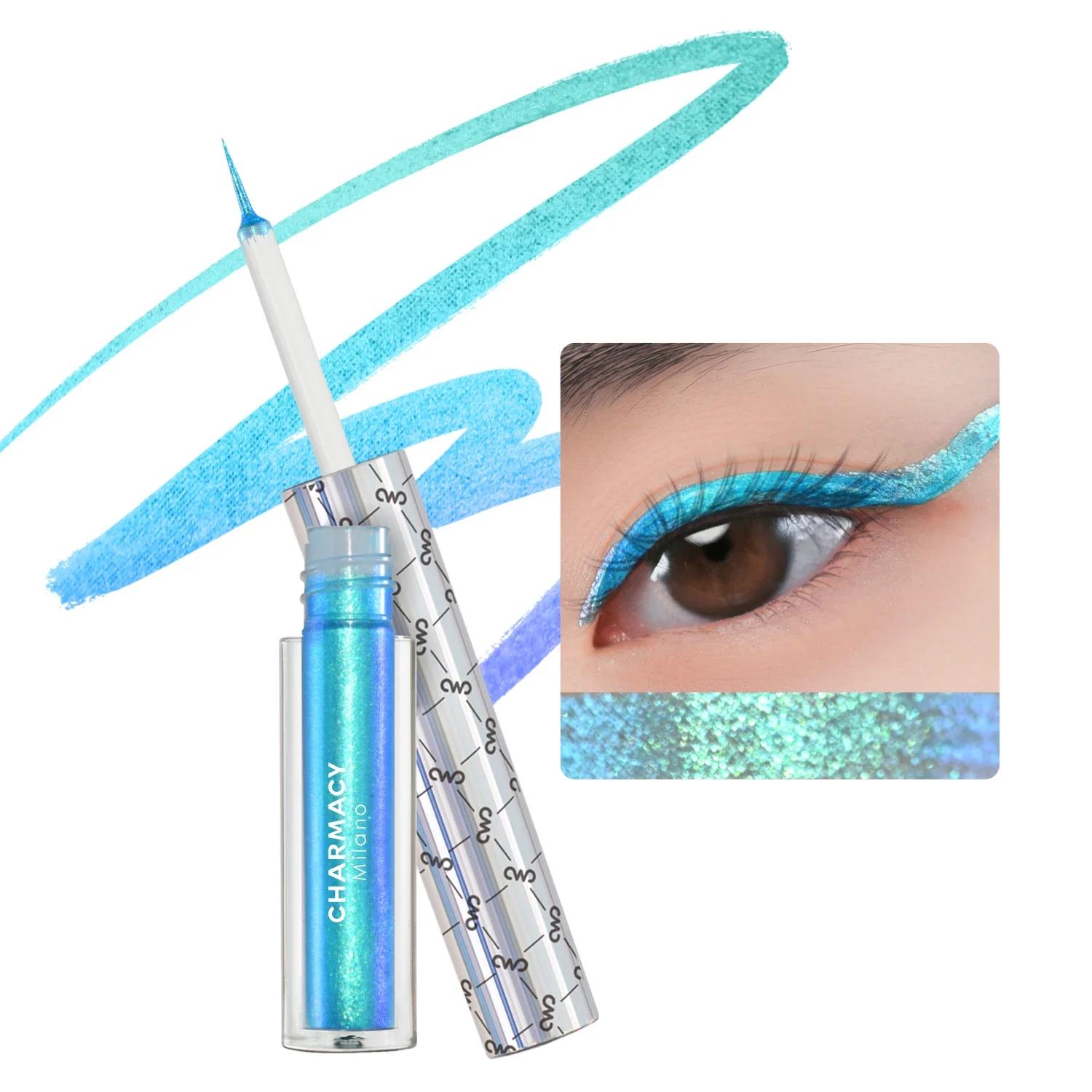

CHARMACY New Multichrome Glitter Liquid Eyeliner Waterproof Longstay Ultra-Fine Tip Smudge-proof Professional Eye Liner Makeup