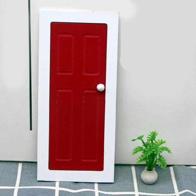 Vintage Barn Style Classical Door Bathroom For 1/12 Scale Dollhouses Bathroom DIY Scene Model Decoration