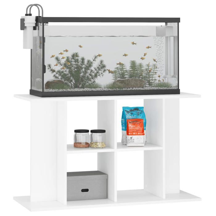 VidaXL Aquarium Stand White 100x40x60 Cm Engineered Wood 833583