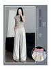 2025 Women's High-Waist Ice Silk Polka Dot Wide-Leg Pants by Yamamoto