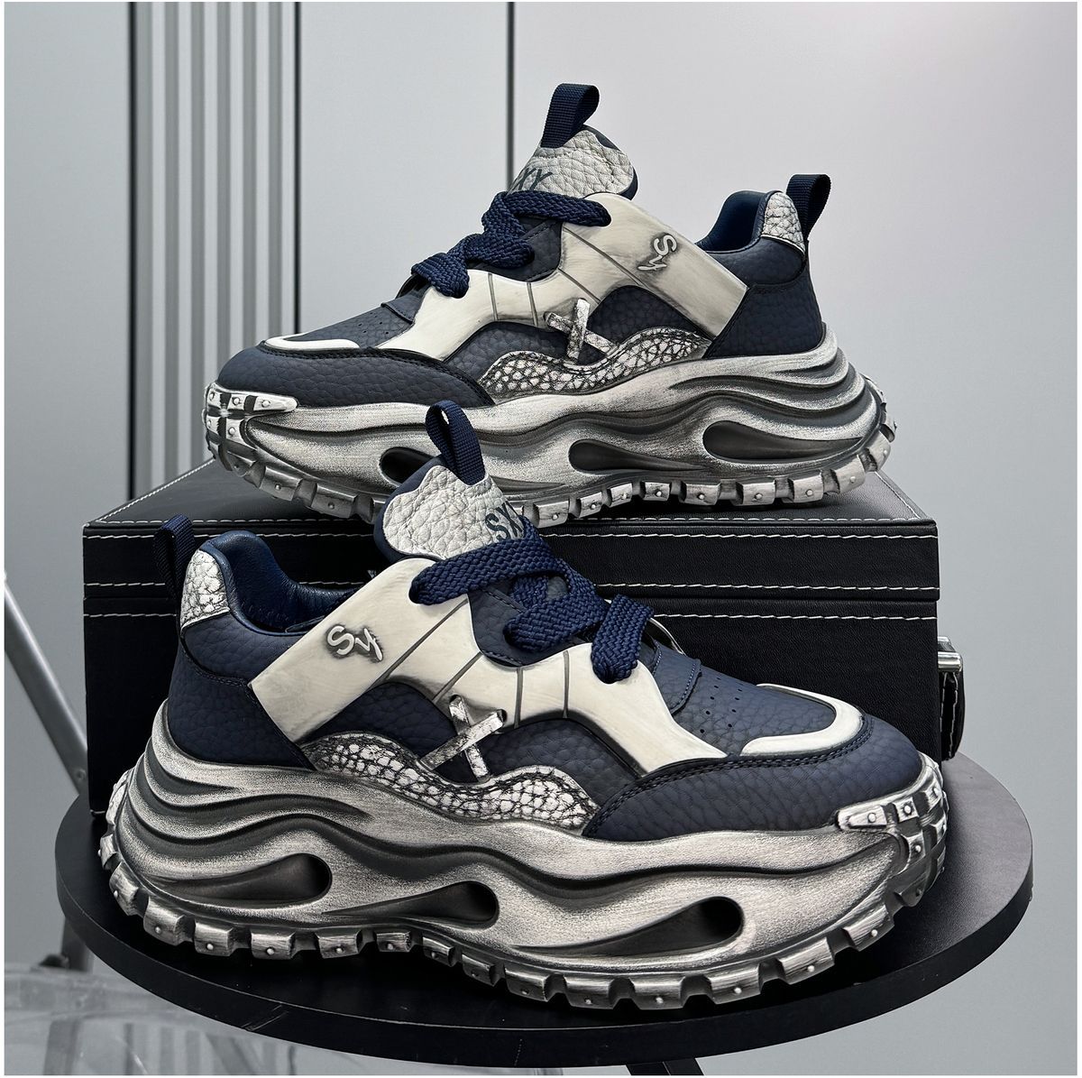 Spring new men s shoes platform casual sneakers dad shoes 39