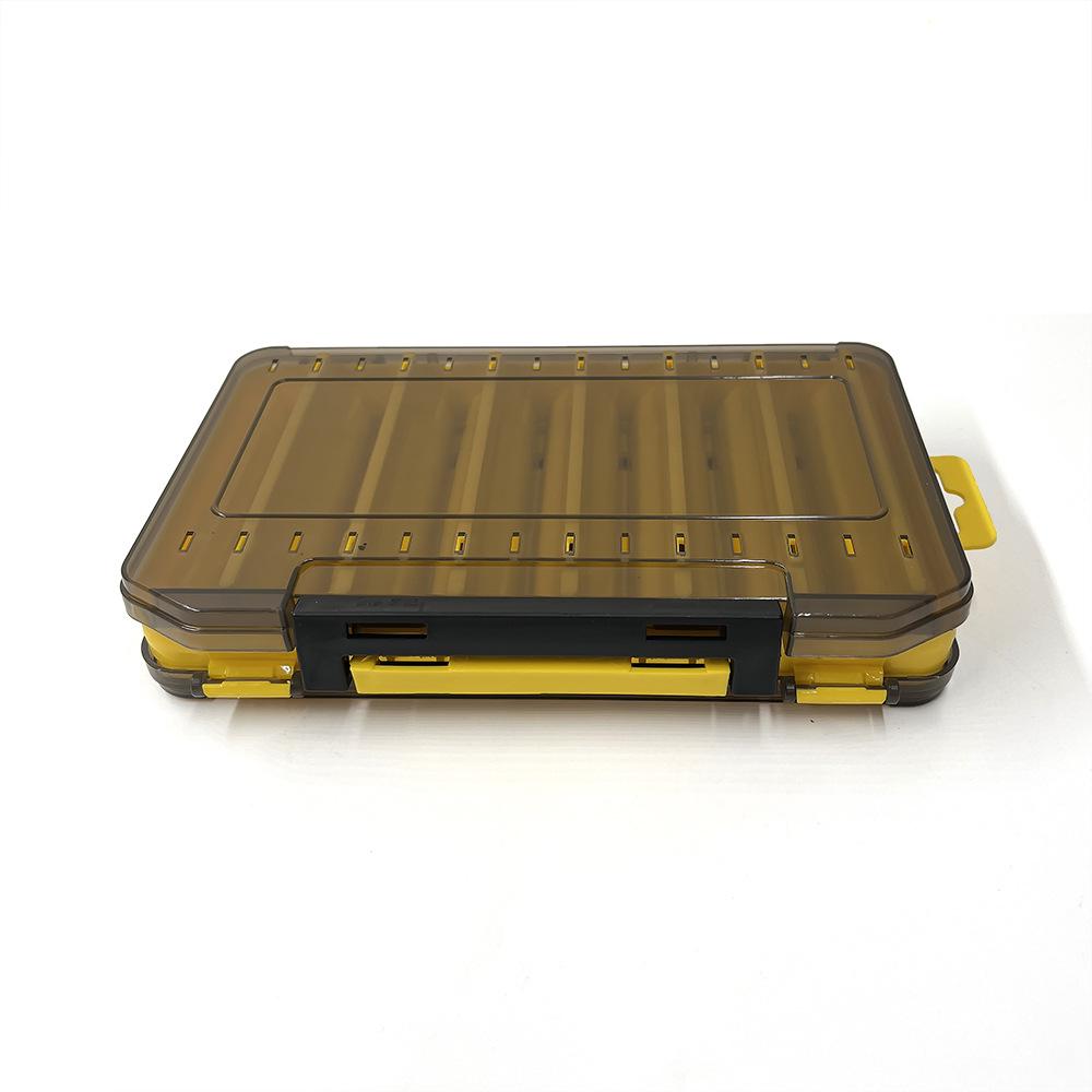 

Dual-Sided Tackle Box for Minnow and VIB Lures - Fishing Storage Accessory 13.8 x 10.5 x 3 cm