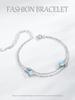 Moissanite 925 Sterling Silver Vintage Turquoise Bracelet Affordable Luxury Advanced Original Design Jewelry Wedding Gift