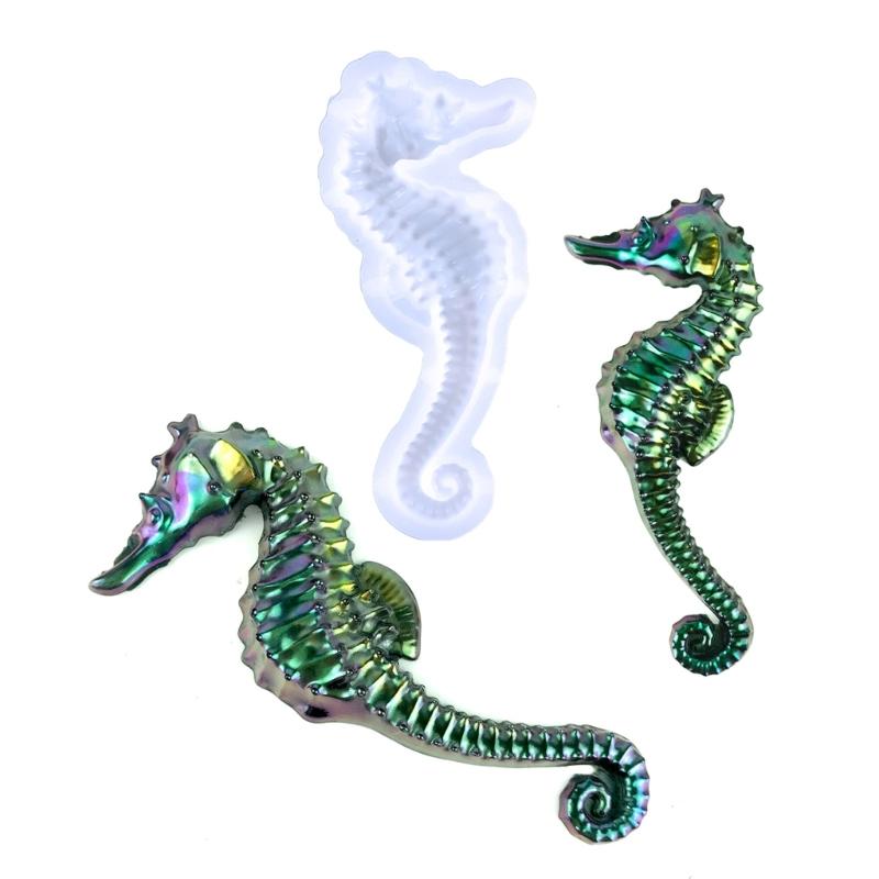 Seahorse Keychain Silicone Mold Keychain Charms Resin Mold Animal Epoxy Resin Casting Mold for DIY Crafts Car Home Decor