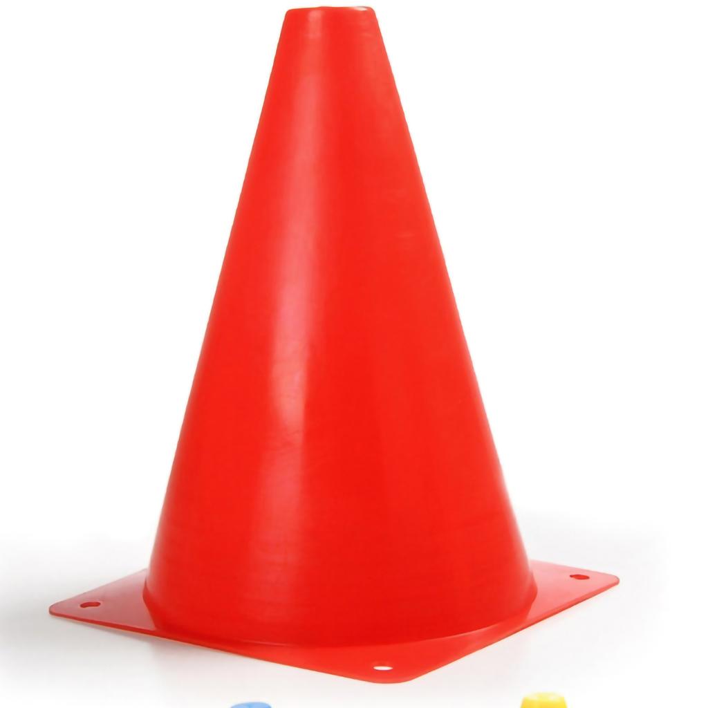 Football Training Marker Cones Running Sport Training Traffic Cones Set of 10 Pieces 18cm Red