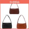Crossbody Bag For Women Pu Leather Minimalist Fashionable Vintage With Studded Accents For Daily Use