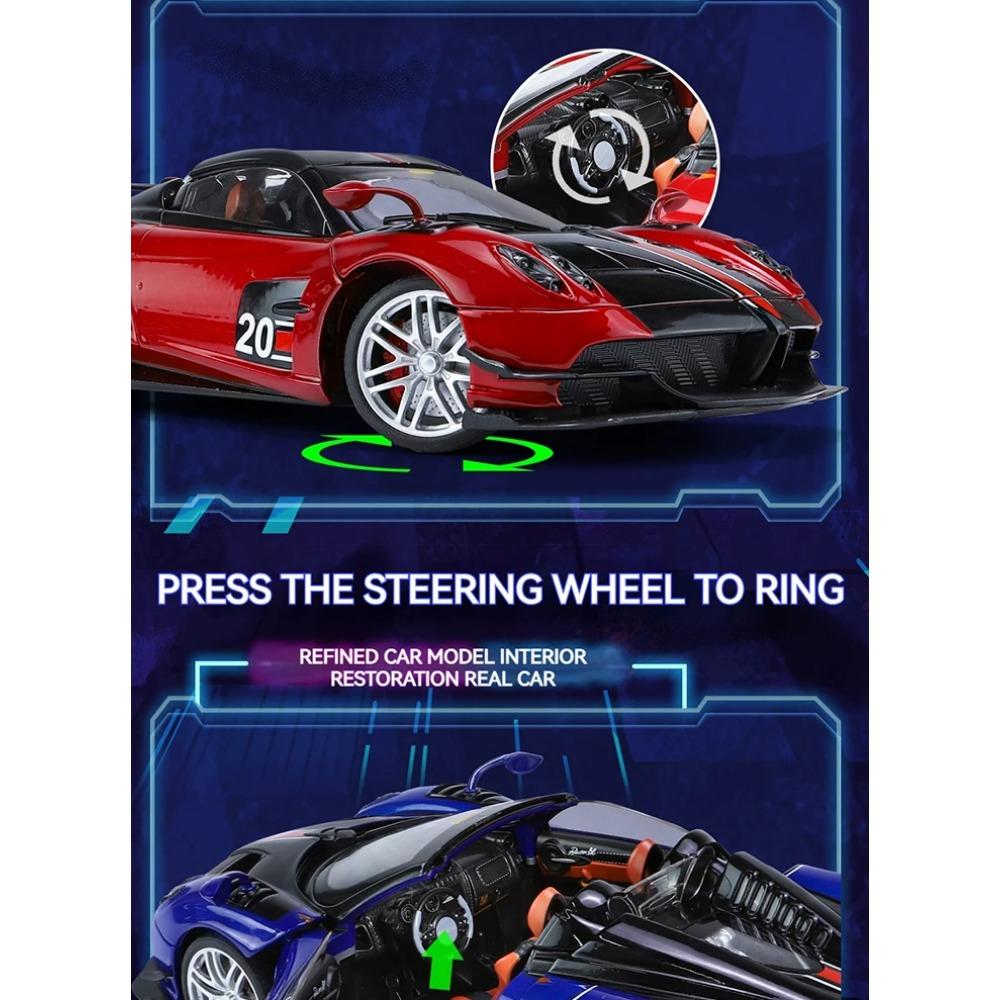 1/18 Pagani Huayra BC Blu Francia/Candy Blue with Carbon Accents 1/18 Model Car By Autoart