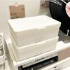 White Small Card Storage Box Classification Desktop Rectangle Organizer Box Ins Photocard Holder Dustproof Jewelry Container