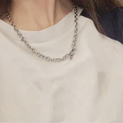 Unisex-Halskette im Hongkong-Stil, Punk-Hip-Hop, dicke Kette, Schlüsselbein