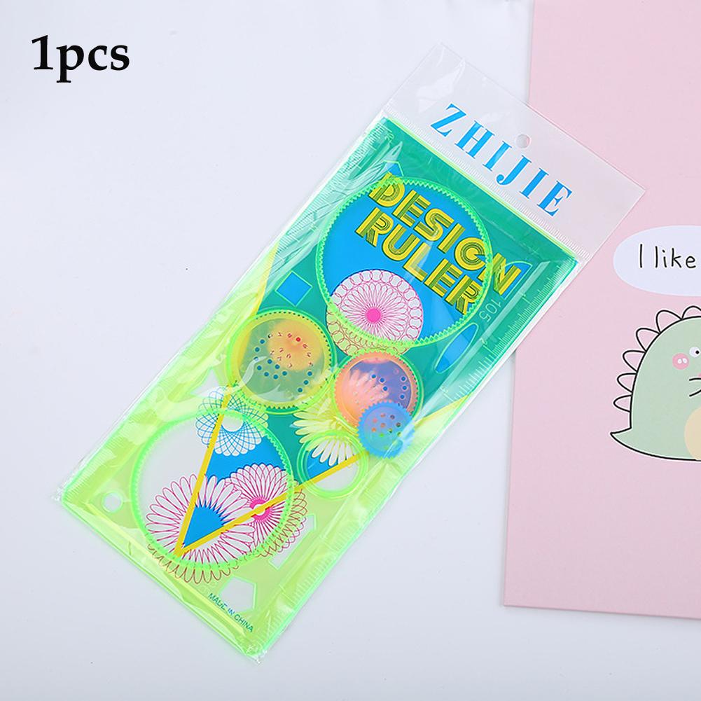 4/7pcs Multi-Functional Ruler Geometric Spiral Drawing Template Art Craft Children's Gift Educational Toy Versatile Ruler
