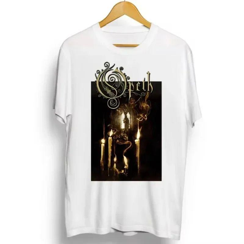 Rock Gothic Oberteile Vintage Progressive Death Metal Band Aufdruck T-Shirt Mode Opeth Band Kurzarm Baumwolle Streetwear Unisex