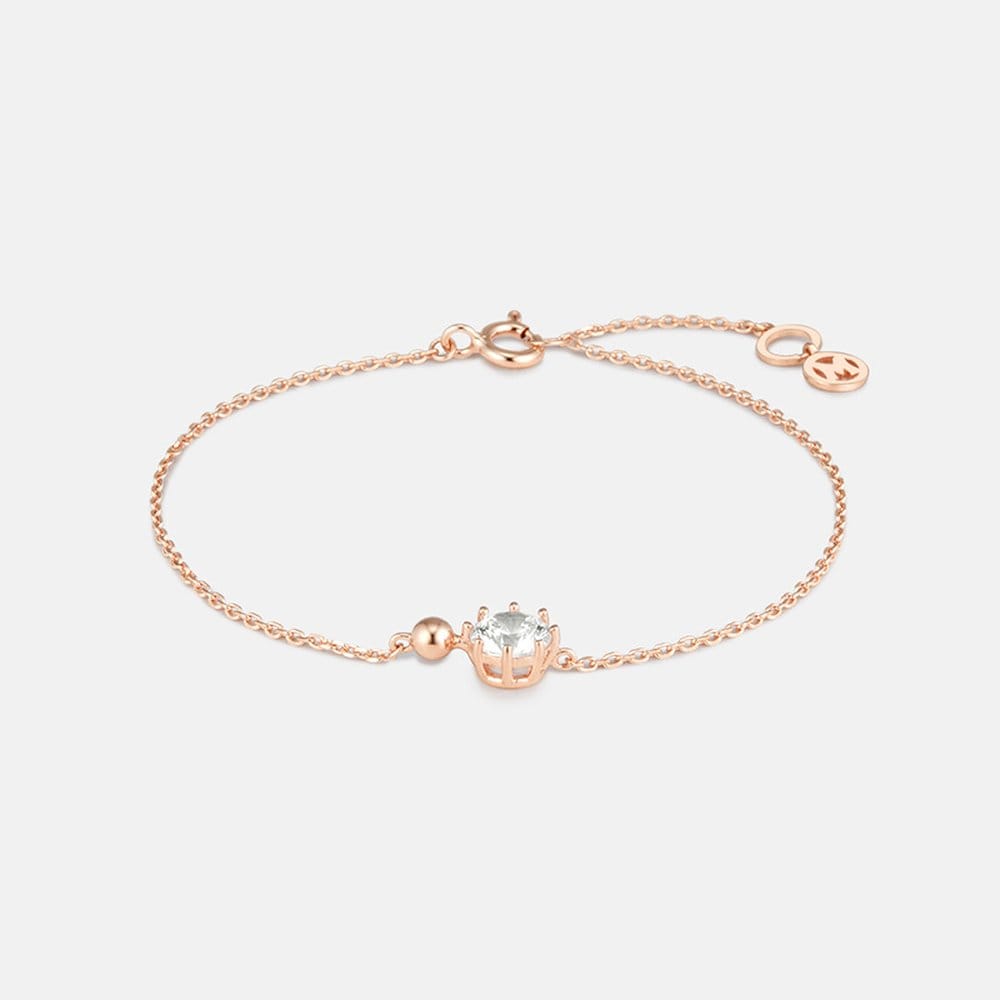 Rene Silver Rose Bracelet 18Cm