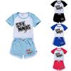 Spy Ninjas Letter Print Kids Tracksuit With Cotton And Polyester For Summer Play And Sports