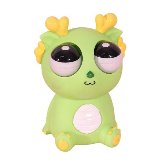 Herausspringender Augen Drache Quetschspielzeug Angst Stressabbau Sitzender Cartoon Drache Knet-Sensorisches Spielzeug Weicher Stressball Tierisches Fidget Spielzeug