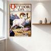 Vintage Outdoor Life February 1932 Moose Hunt Tin Sign, 1932 Outdoor Life Magazine Cover Metal Poster with Bighorn Sheep Illustr
