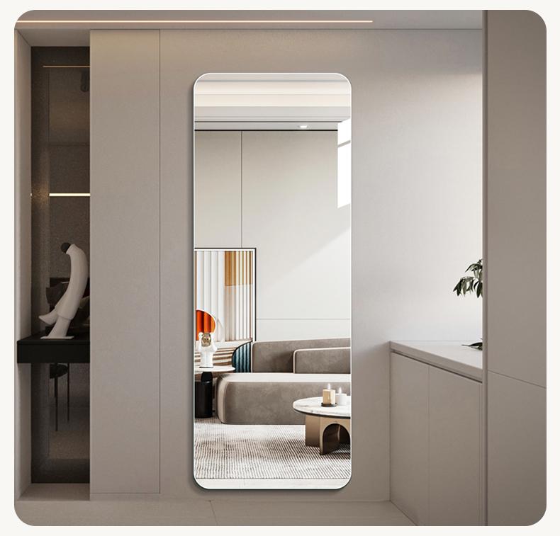 Frameless Wall-Mounted Dressing Mirror for Home or Dorm