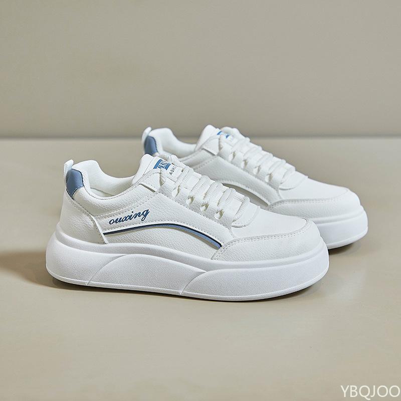 Women's sports shoes for spring autumn casual breathable comfortable  round toe thick sole height increasing women's shoes