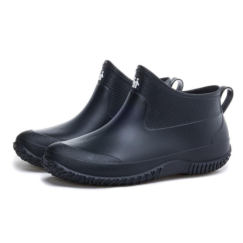 Non-slip rain shoes men's short waterproof shoes women's low-top rain boots kitchen rubber shoes overshoes car wash fishing couple shoes