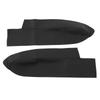 1 Pair Front Door Panel Armrest Cover Microfiber Leather Car Interior Accessories Replacement for CRV 2007‑2011Black