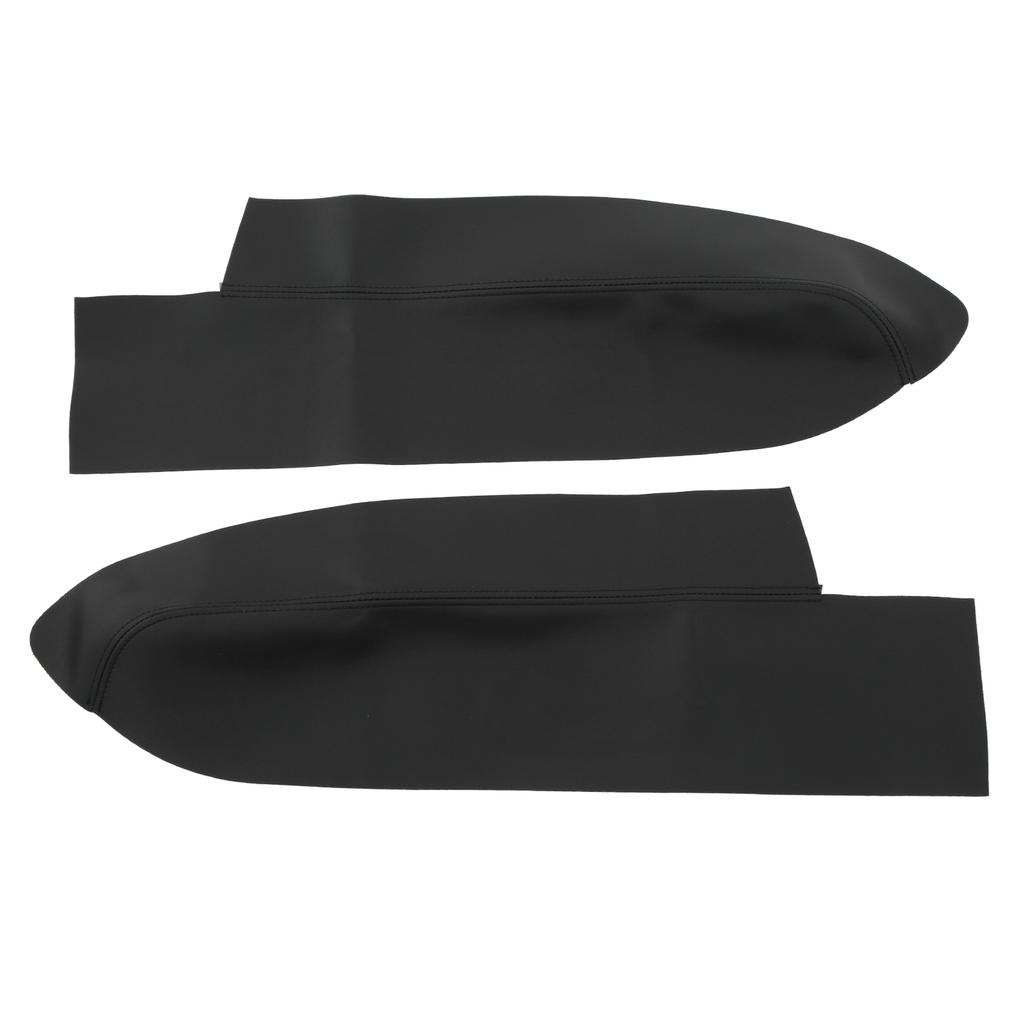 1 Pair Front Door Panel Armrest Cover Microfiber Leather Car Interior Accessories Replacement for CRV 2007‑2011Black