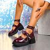 Women Lolita Shoe 2025 New Round Head Shallow Sneakers Women Platform Wear-resistant High Heels Chunky Mary Jane Shoes Women