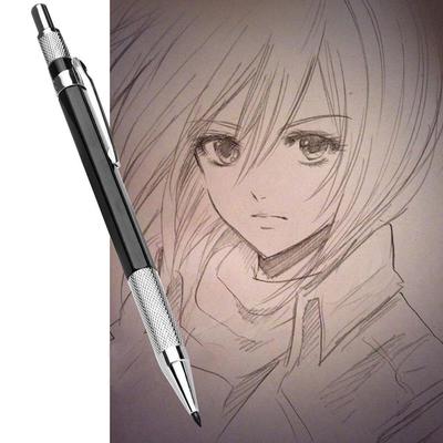 2mm 2B Lead Holder Automatic Mechanical Drafting Pencil With 12pcs Lead Refills
