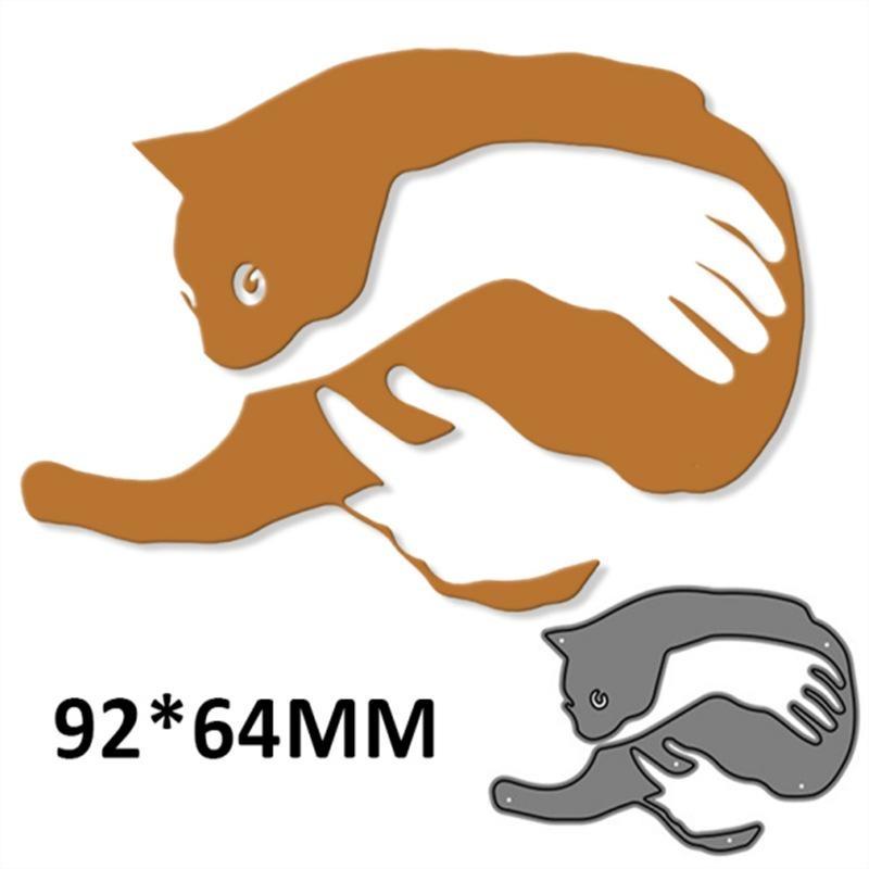 

Объятия кота металлический нож из углеродистой стали штамп для бумаги художественное тиснение травление нож для резки штамп