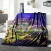 City Stormy Skies Blanket Soft Throw Blanket For Home Bedroom Bed Sofa Travel Office Solid Christmas Blanket