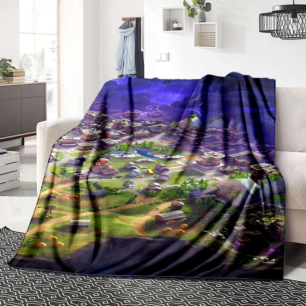 City Stormy Skies Blanket Soft Throw Blanket For Home Bedroom Bed Sofa Travel Office Solid Christmas Blanket