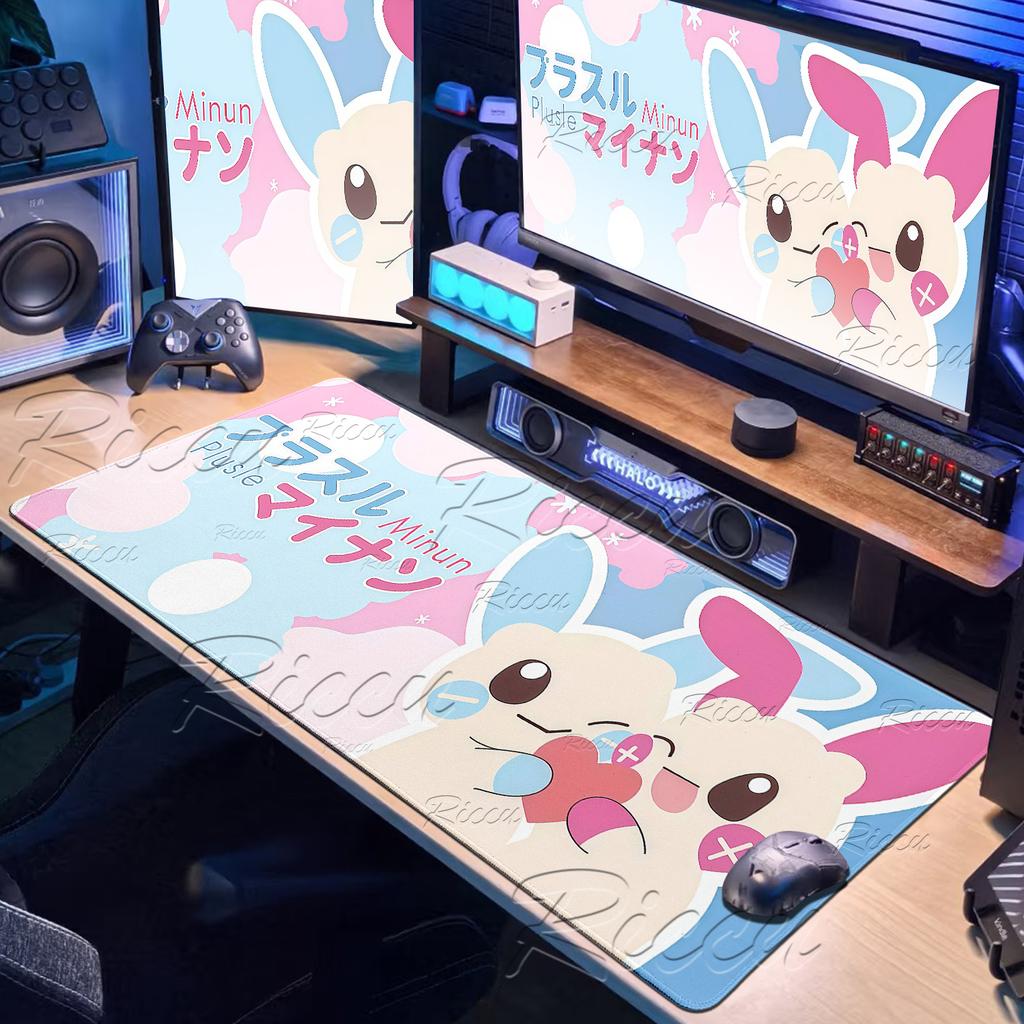 Anime Pokémons Gamer Mouse Pad Kawaii Japanese Accessories Table Carpet XXL Keyboard Laptop PC Gaming Extended Non-slip Desk Mat