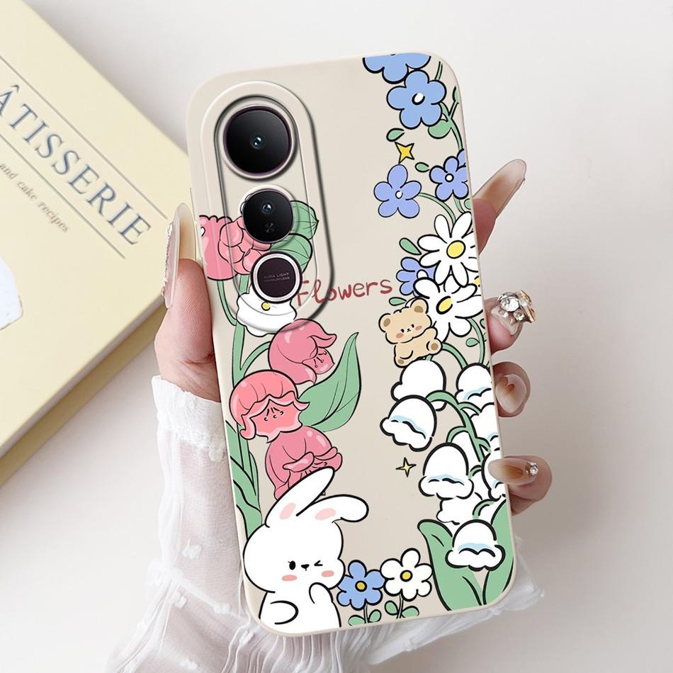 For Vivo V50 Lite Elegant Butterfly Floral Printed Phone Case For Vivo V50 V 50 V50lite Soft Silicone Shockproof Cases Bumpers