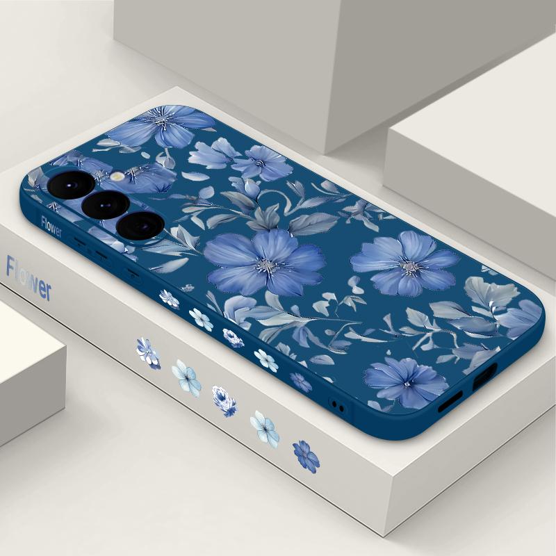 Schutzhülle mit Blumenmuster und Lanyard für Samsung Galaxy S23 S24 Ultra A55 A54 5G A56 S25 A53 A52 A14 A34 A15 A35 S20 FE S21 S22 Ultra Shockproof Capa