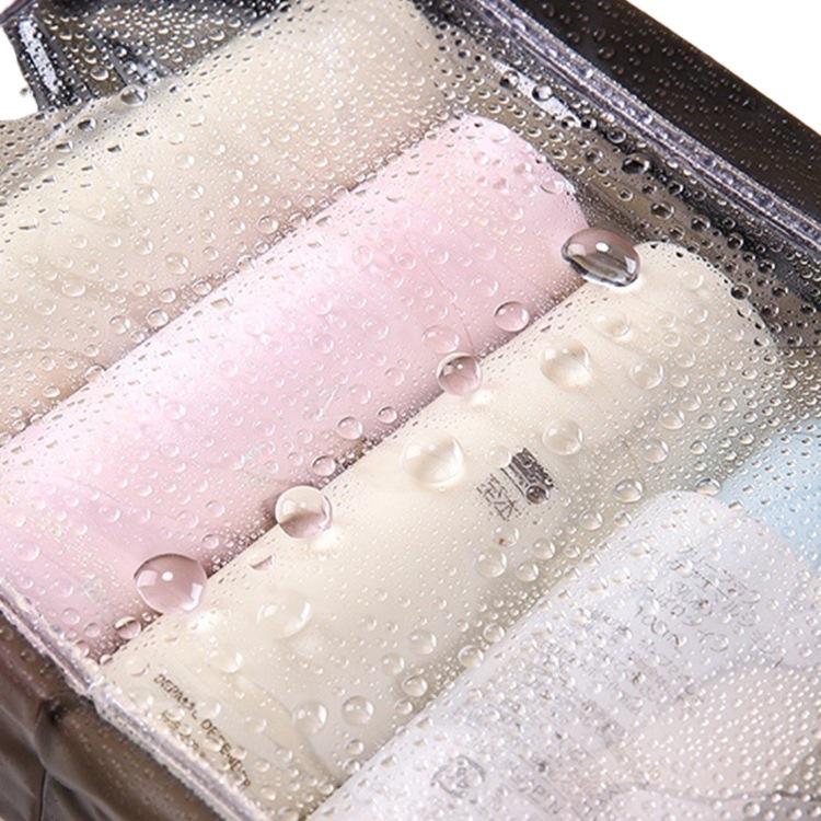 Large Capacity Waterproof Transparent Makeup Bag - Portable Toiletry Organizer for Travel