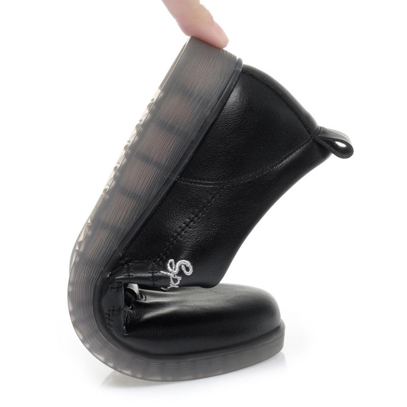 

mother single spring and autumn new Korean version middle-aged low-heeled beef tendon sole flat casual women s leathershoes 41