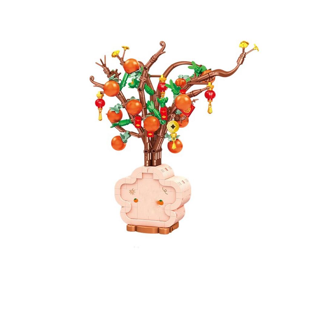 Orchid,and Chrysanthemum  Building Educational Assembly Toys Boys And Girls Everlasting Flower Ornaments Simulation Potted Model Gift