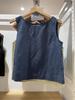 Japanese Style Women's Sleeveless Linen Blend Waistcoat - Round Neck, Casual, 2025 Spring/Summer