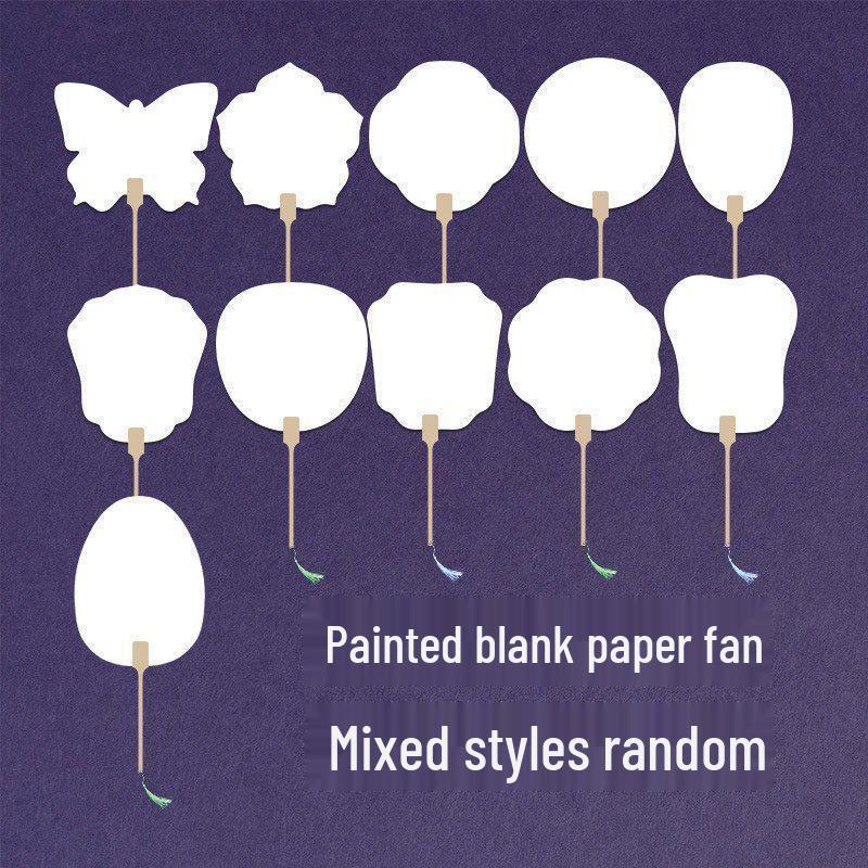 DIY Lacquer Round Fan Painting Set - Includes Pigment and Absorbent Paper