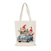 1-5PCS Christmas Shoulder Tote Bag for Women Reusable Zipper Lunch Bag Grocery Shopping Tote Holiday Gift Eco Friendly Carry