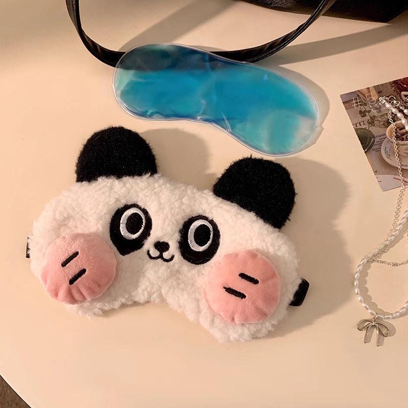 Cartoon Bear Plush Sleep Mask - Relieve Eye Strain for Women & Students