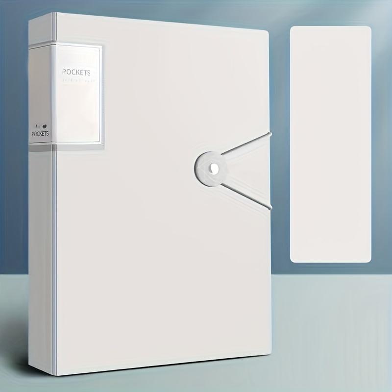 100-Pocket Expandable A4 File Folder - Waterproof & Dustproof Document Organizer with Elastic Closure for Office/Home