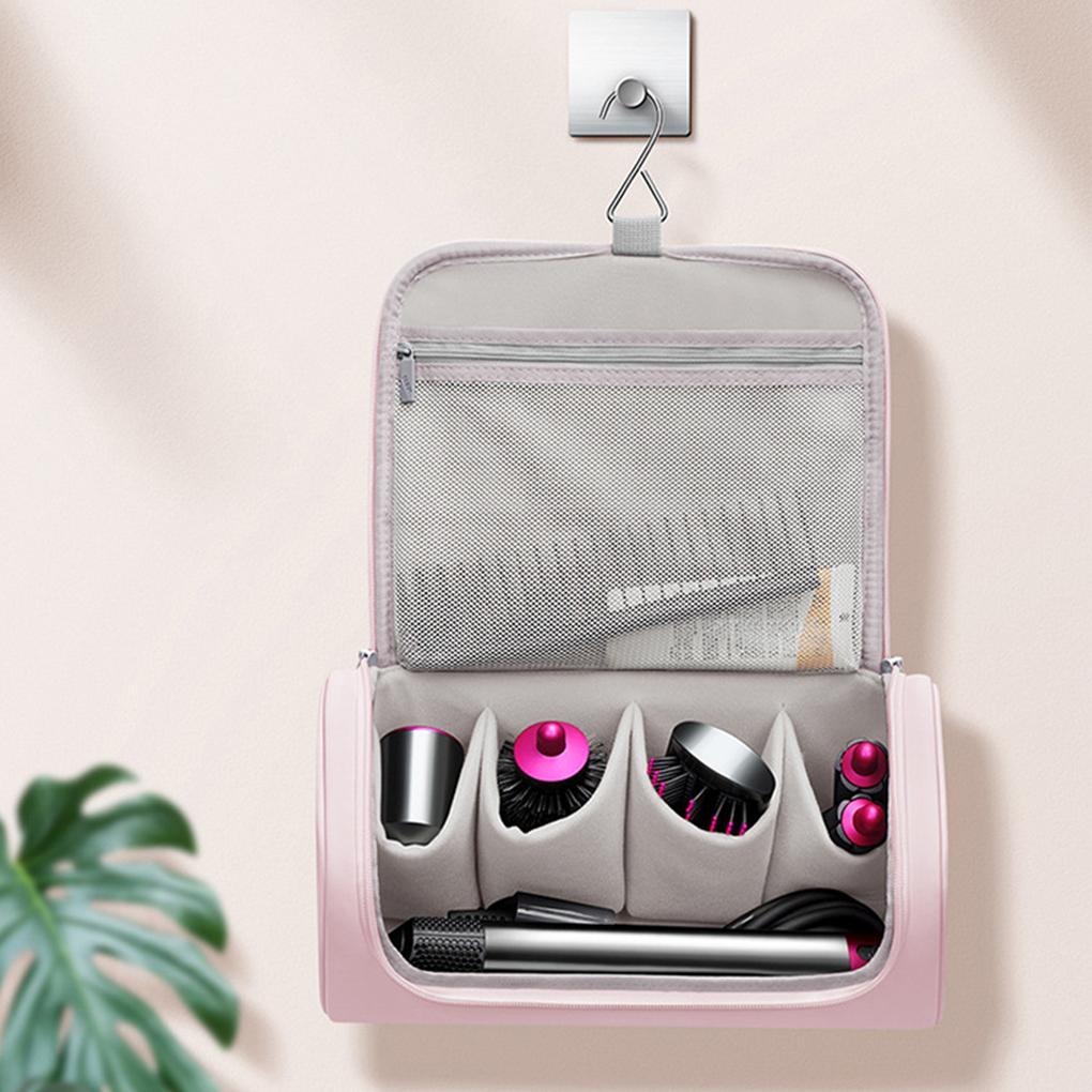 PU Hideable Hanging Hook Hair Dryer Case Portable Non-slip Storage Solution Makeup Pounch Handbag