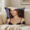 MMonica Bellucci Cushion Cover Linen Pillowcase Soft  for Sofa Bed Home Room Decor