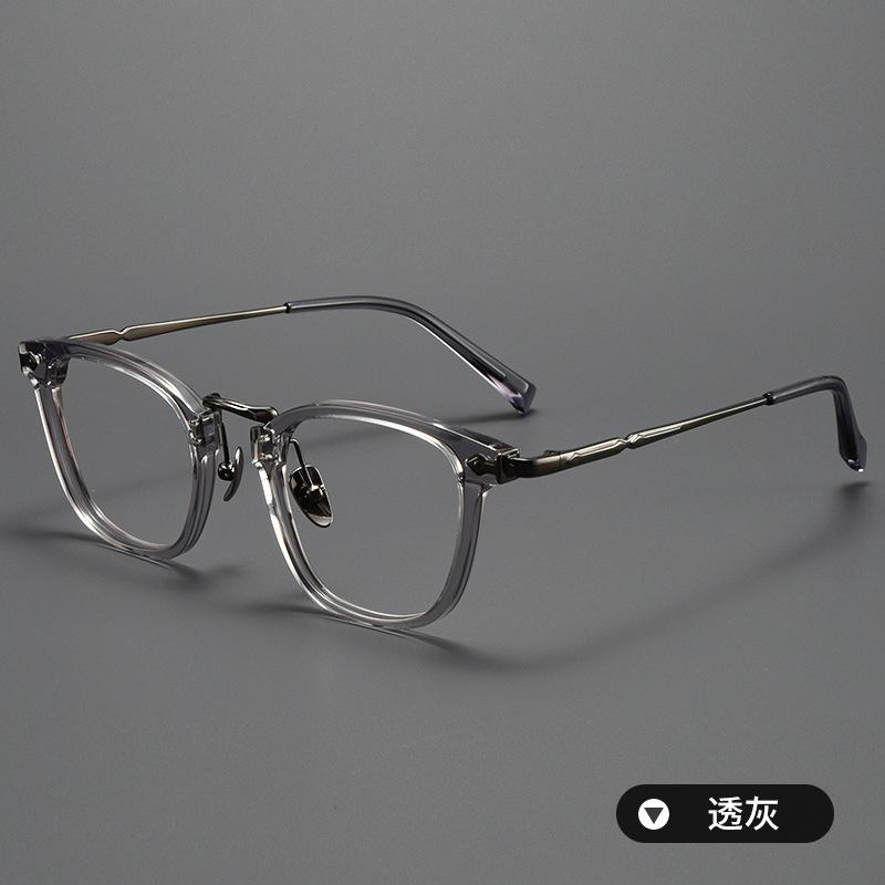

Super Quality Japaness Acetate and Titanium Eyeglasses for Men Square Reading Glasses Prescription Eyeglasses 0