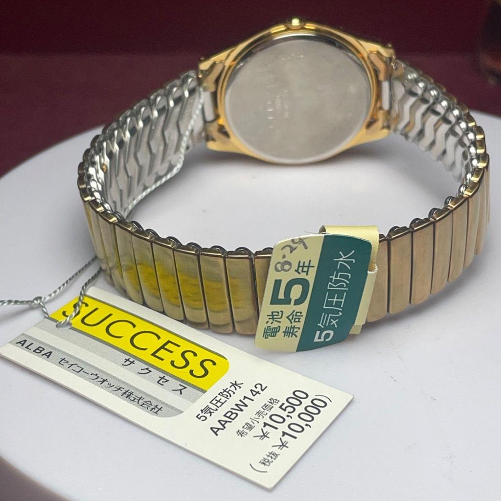 Used [Unused/With Manual] 1998 SEIKO ALBA Success Genuine Stretch Band Vintage Antique Seiko Alba SUCCESS Battery Replaced Quartz
