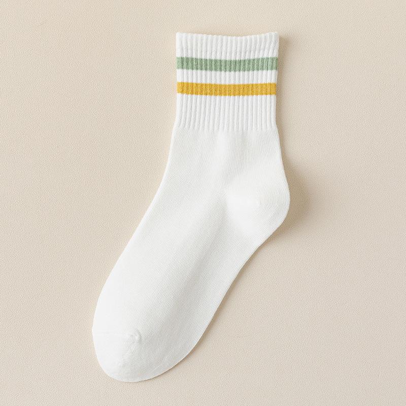 Damskie Wiosenno-Jesienne Paski Czysta Bawełna Wszystkie Rodzaje Ciepłe Sportowe Skarpety Tube