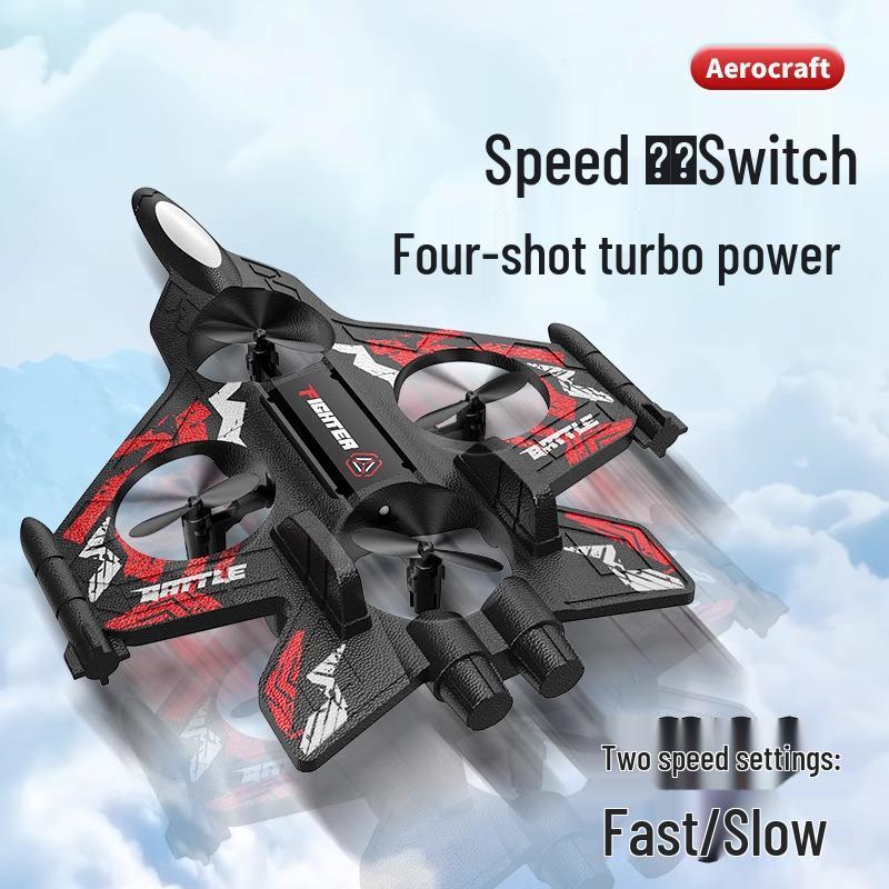 Remote Control Foam Glider Fighter Model - Children's Fixed-Height Quadcopter Toy